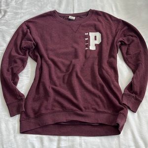 PINK Oversized Crewneck Sweatshirt